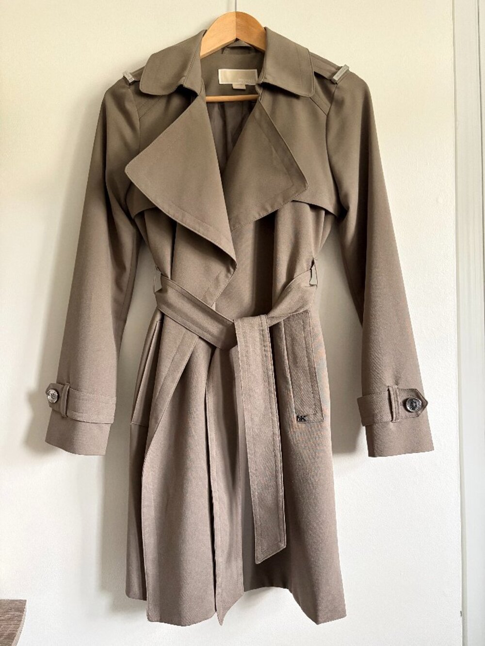 Michael Kors Classic Belted Trench Coat - Taupe/Khaki